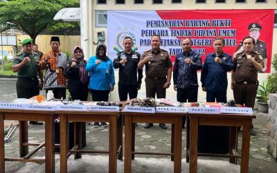 Pemusnahan Barang Bukti tahun 2022