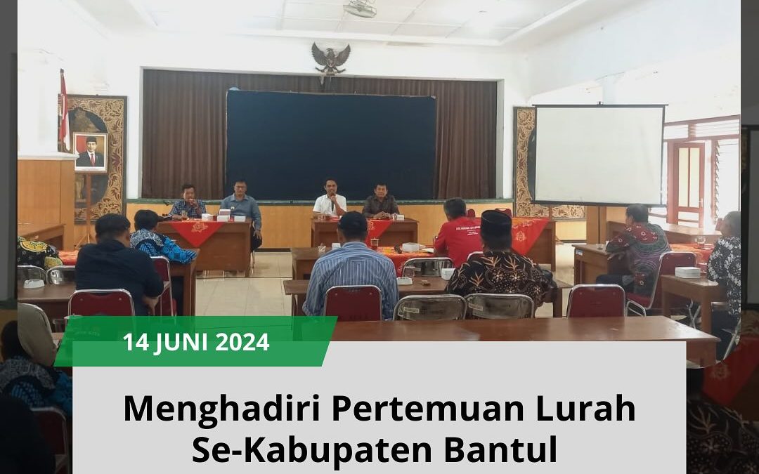 Kasi Intel : Pertemuan Lurah Kabupaten Bantul