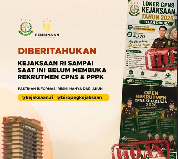 Waspada Informasi Palsu Rekruitmen CPNS dan PPPK Kejaksaan RI